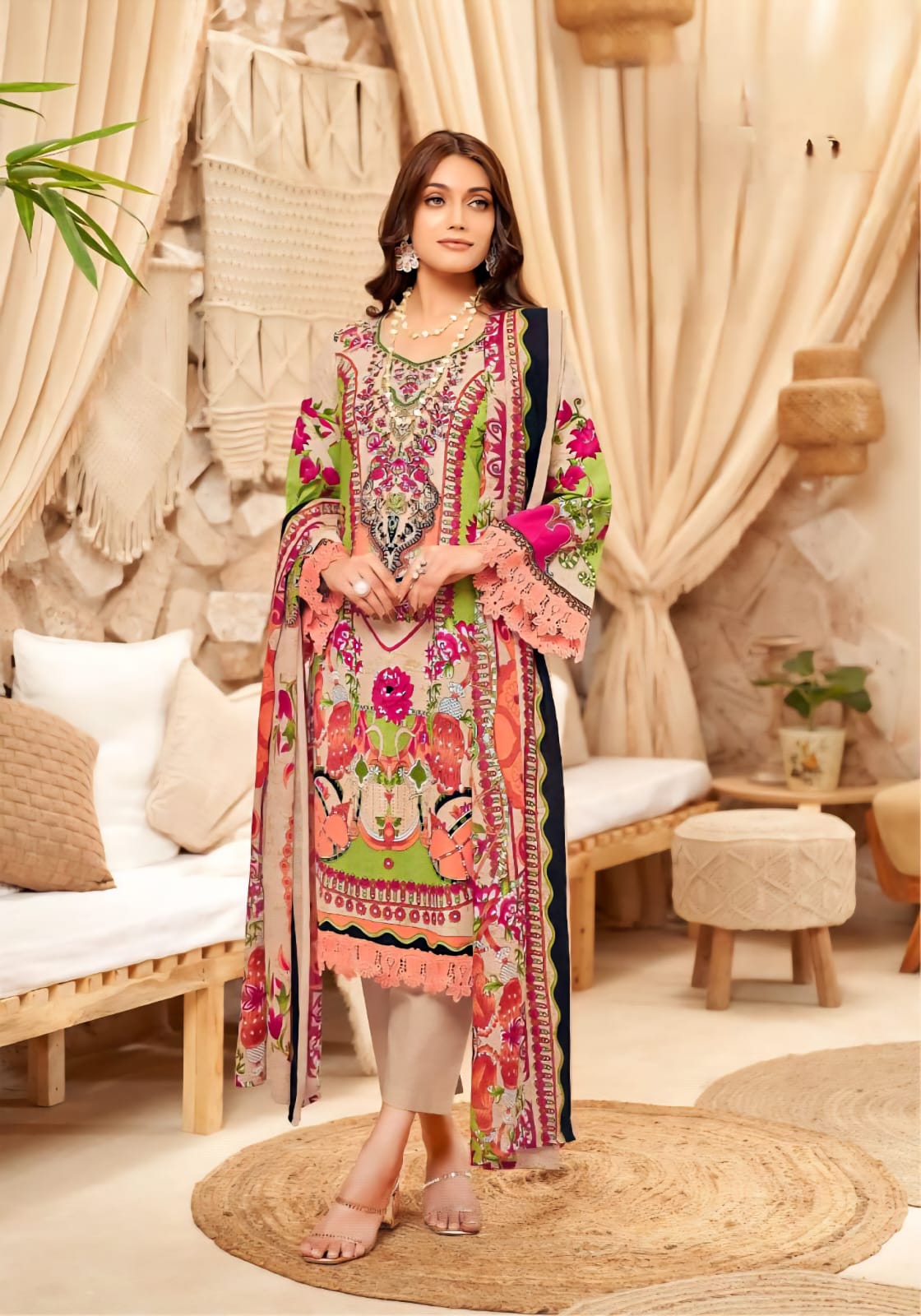Make every day effortlessly stylish.
Our latest Pakistani suit is all about vibrant prints and flowy comfort — perfect for your everyday elegance. 🌸